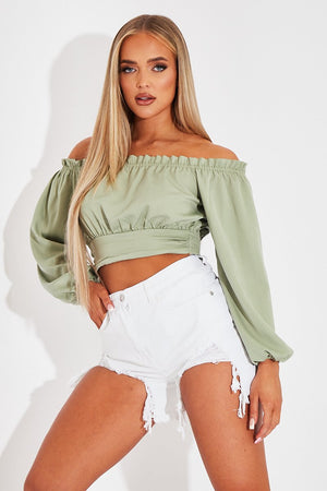 White Denim Extreme Rip Front Shorts - Aarya