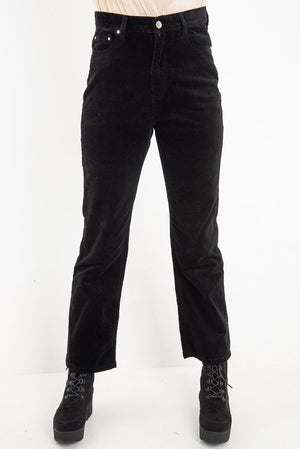 Black Corduroy Mom Jeans - Oprah-Jeans