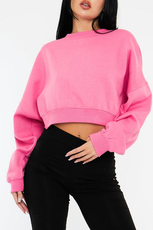 Pink Cropped Sweatshirt - Kieva