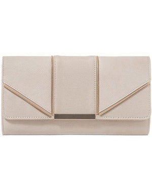 Zip Effect Clutch - Celeste