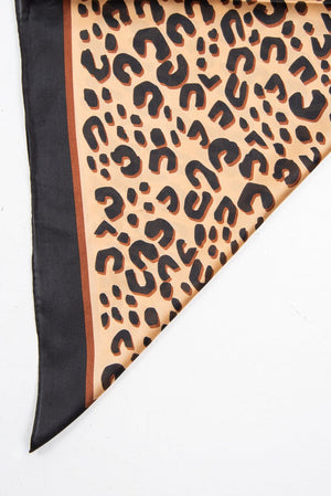 Brown Leopard Print Head Scarf - Aivah