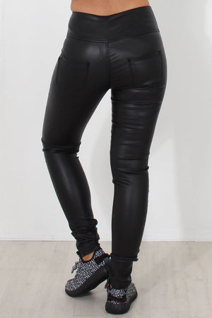 Black High Waisted Skinny Jeans-Joffy